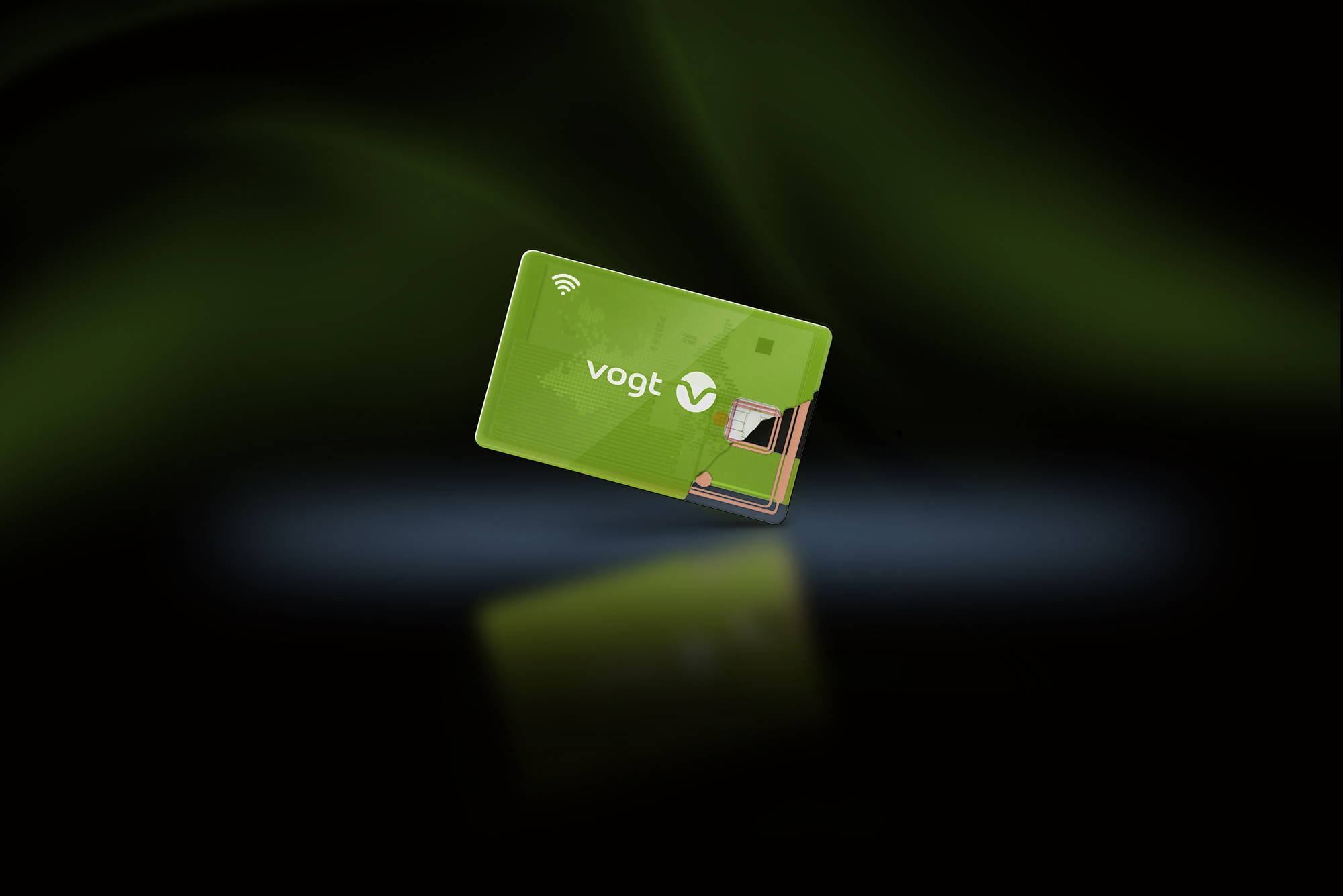 Kontaktlose Plastikkarten mit Chip