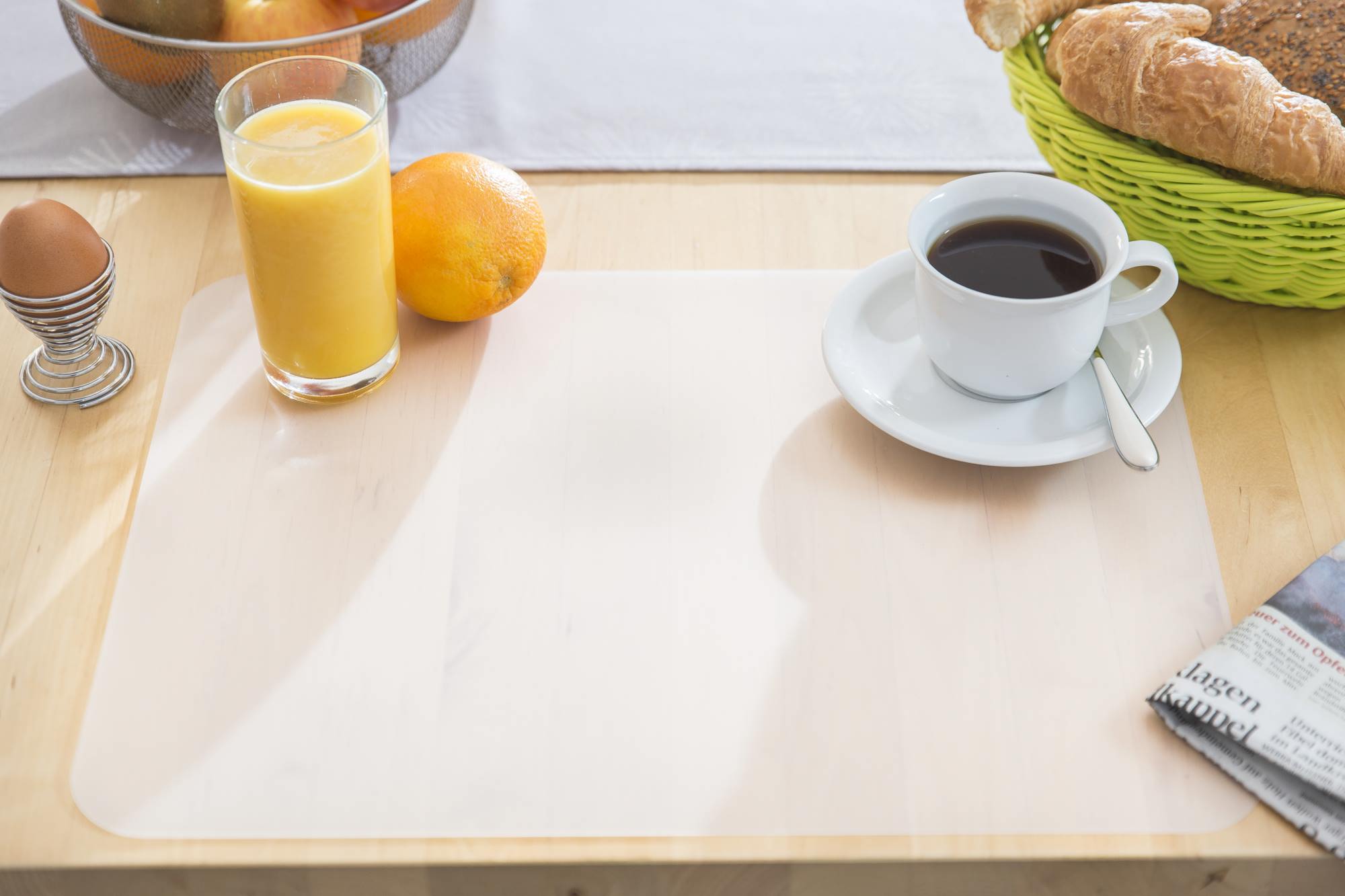 Tischset abgerundet weiss