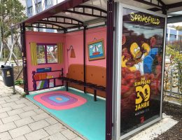 3D-Plakat Simpsons im Lentikulardruck-Verfahren von VOGT