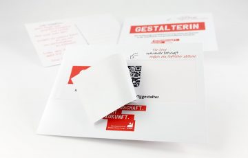 Postkarte lightstick-Aufkleber von Vogt