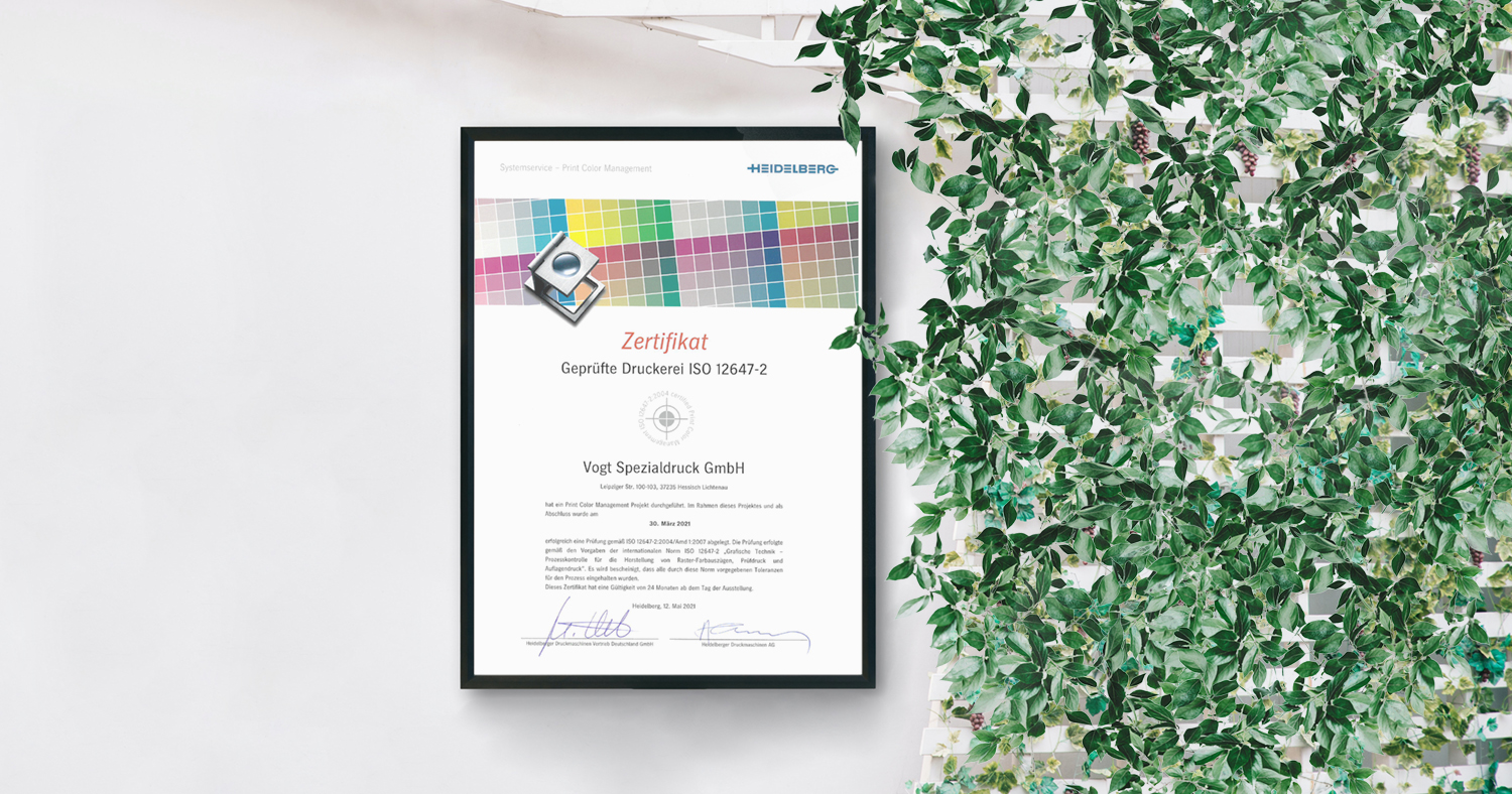 Vogt Zertifikat Color Management 2021