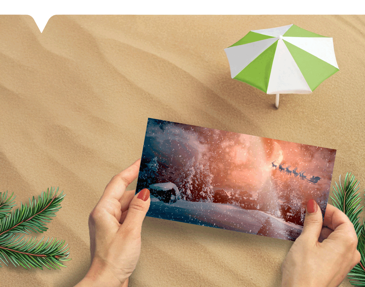 Lenticular-Weihnachtskarten von Vogt - Motiv Schlitten Lenticular-Weihnachtskarten von Vogt - Motiv Schlitten